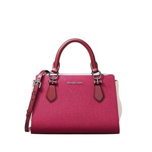 MICHAEL KORS Marilyn Small Color-Block Saffiano Leather Messenger Bag – NWT
